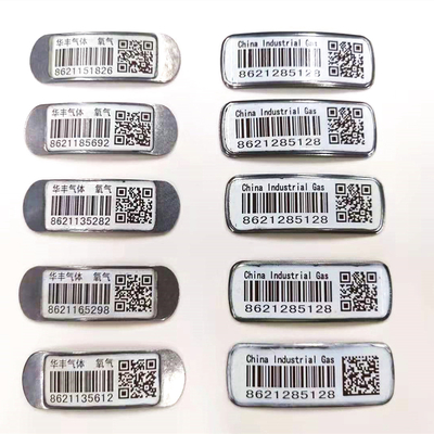 De industriële Streepjescode van het Gasflesmetaal etiketteert Anti UV Waterdicht