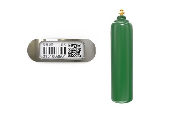 Van de het Metaal de Ceramische Cilinder van zuurstofcilinders Streepjescode Anti UVasset management