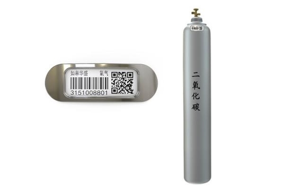 De industriële Markering van het de Cilinder Volgende QR Code van de Gaszuurstof leidt Etiket