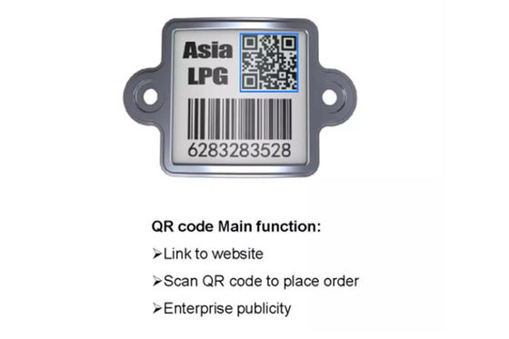 LPG-de verbinding van het het Etiketqr code van de Cilinderstreepjescode met website unieke Indentity 20 Jaar in openlucht