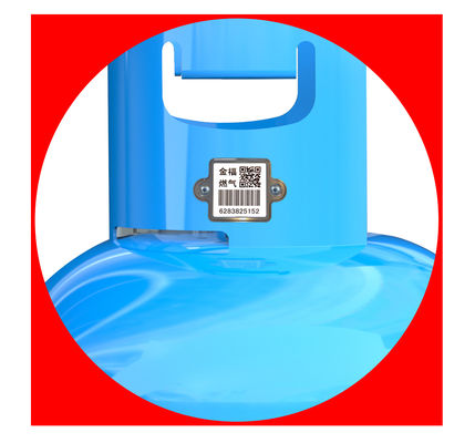 Van de de krasweerstand UID QR 304 van de  hete verkoop van de het staalglans de gasflesstreepjescodes