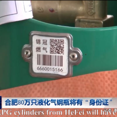 Van de de CilinderStreepjescode van Xiangkanglpg van het Etiket het Digitale Indentity van het Aftastenbendable anti-Uv ex-Bewijs