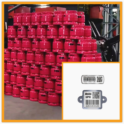 SS304 de Cilinderstreepjescode Anti Brandend Asset Management van de staalglans