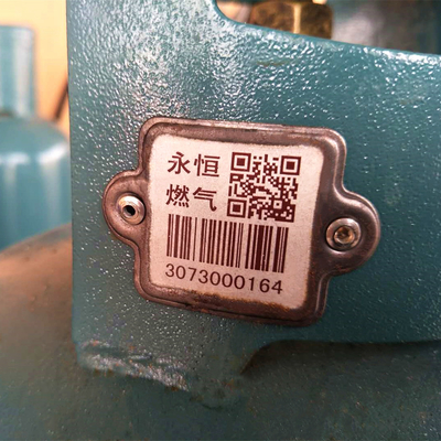 Roestvrij staal 304 van de de Streepjescodemarkering van de QR Codecilinder Weerstand de Op hoge temperatuur