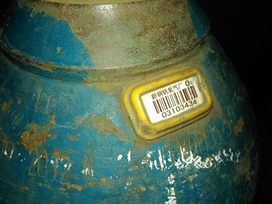 Van de het Metaal de Ceramische Cilinder van zuurstofcilinders Streepjescode Anti UVasset management